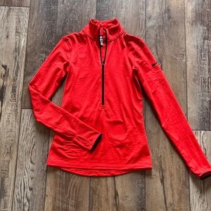 Nike Red Quarter-Zip Pullover S
